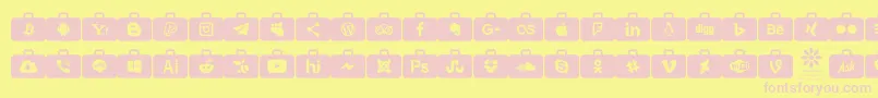 Social Media Series Font – Pink Fonts on Yellow Background