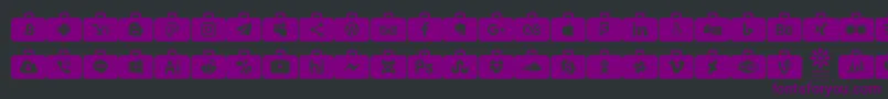 Social Media Series Font – Purple Fonts on Black Background