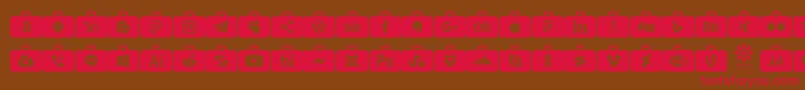 Social Media Series Font – Red Fonts on Brown Background