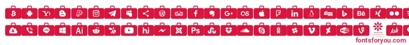 Social Media Series Font – Red Fonts on White Background