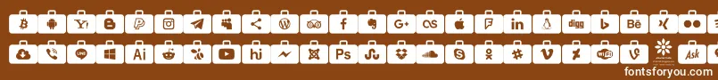 Social Media Series Font – White Fonts on Brown Background