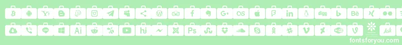 Police Social Media Series – polices blanches sur fond vert