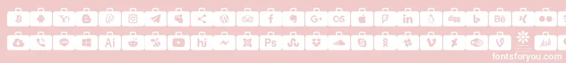 Social Media Series Font – White Fonts on Pink Background