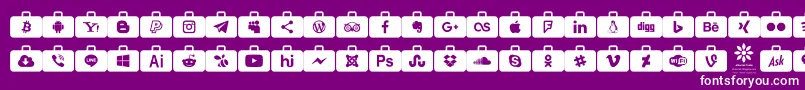 Social Media Series Font – White Fonts on Purple Background