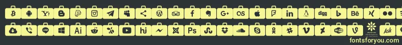 Social Media Series Font – Yellow Fonts on Black Background
