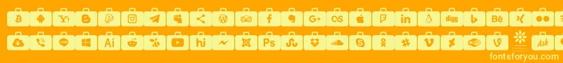 Social Media Series Font – Yellow Fonts on Orange Background