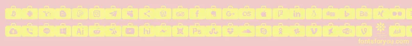 Social Media Series Font – Yellow Fonts on Pink Background