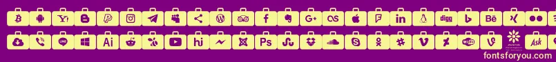 Social Media Series Font – Yellow Fonts on Purple Background