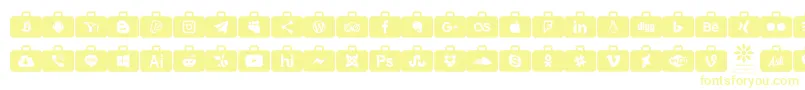 Czcionka Social Media Series – żółte czcionki