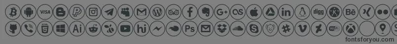 social media Font – Black Fonts on Gray Background