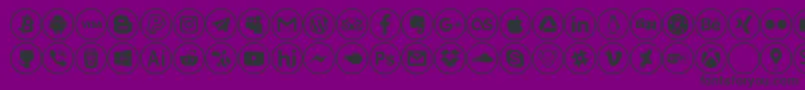 social media Font – Black Fonts on Purple Background