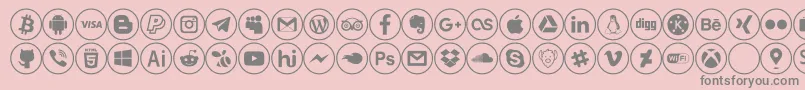 social media Font – Gray Fonts on Pink Background