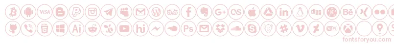 social media Font – Pink Fonts on White Background