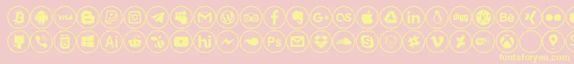 social media Font – Yellow Fonts on Pink Background