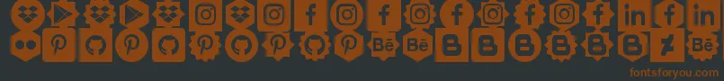 Social Shapes Font – Brown Fonts on Black Background