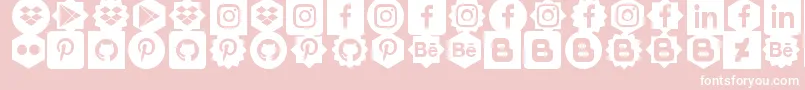 Social Shapes Font – White Fonts on Pink Background