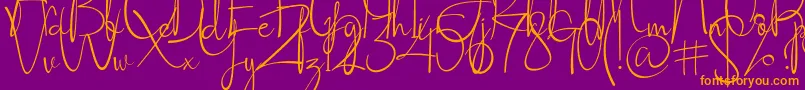 Police Socialitta – polices orange sur fond violet