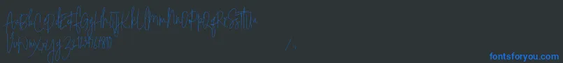 Sodera Personal Use   Copy Font – Blue Fonts on Black Background