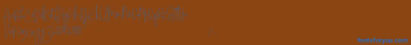 Sodera Personal Use   Copy Font – Blue Fonts on Brown Background