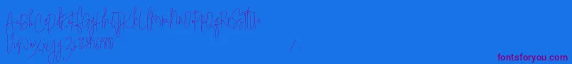 Sodera Personal Use   Copy Font – Purple Fonts on Blue Background