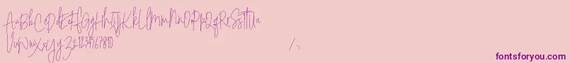 Sodera Personal Use   Copy Font – Purple Fonts on Pink Background
