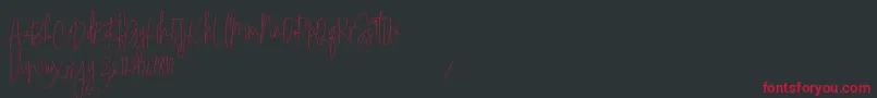 フォントSodera Personal Use   Copy – 黒い背景に赤い文字