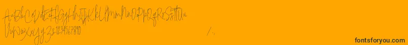 Sodera Personal Use   Copy-Schriftart – Schwarze Schriften auf orangefarbenem Hintergrund