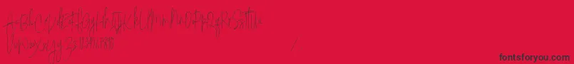 Sodera Personal Use   Copy Font – Black Fonts on Red Background