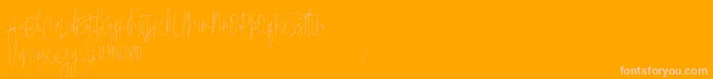 Sodera Personal Use   Copy Font – Pink Fonts on Orange Background