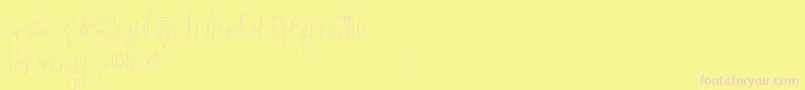 Sodera Personal Use   Copy Font – Pink Fonts on Yellow Background