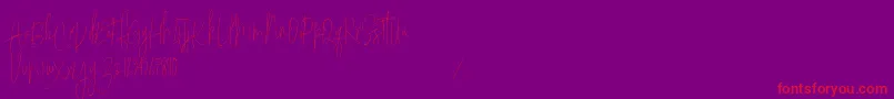 Sodera Personal Use   Copy Font – Red Fonts on Purple Background