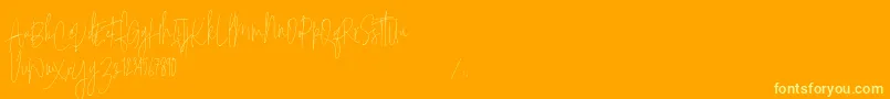 Sodera Personal Use   Copy Font – Yellow Fonts on Orange Background