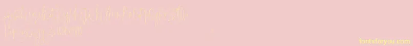 Sodera Personal Use   Copy Font – Yellow Fonts on Pink Background