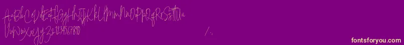 Sodera Personal Use   Copy Font – Yellow Fonts on Purple Background