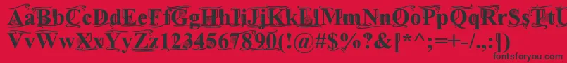 TimesOldAttic Font – Black Fonts on Red Background