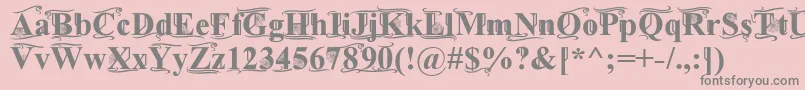 TimesOldAttic-Schriftart – Graue Schriften auf rosa Hintergrund
