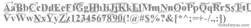 フォントTimesOldAttic – 白い背景に灰色の文字