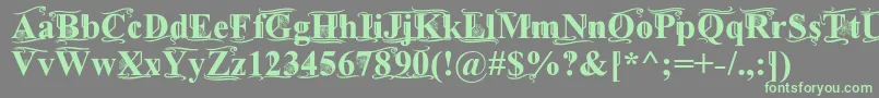 Шрифт TimesOldAttic – зелёные шрифты на сером фоне