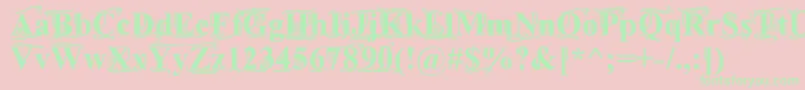 TimesOldAttic Font – Green Fonts on Pink Background