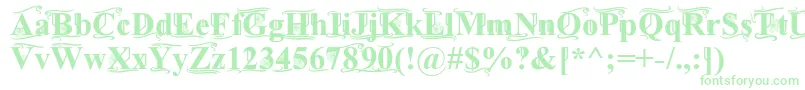 Шрифт TimesOldAttic – зелёные шрифты на белом фоне