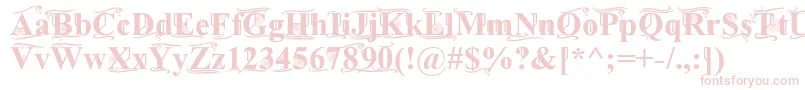 TimesOldAttic-fontti – vaaleanpunaiset fontit valkoisella taustalla