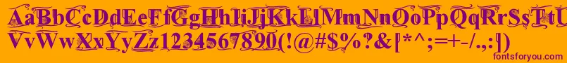 TimesOldAttic Font – Purple Fonts on Orange Background