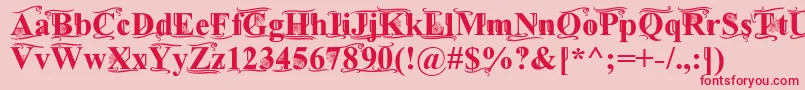 Шрифт TimesOldAttic – красные шрифты на розовом фоне