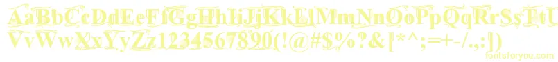 TimesOldAttic-fontti – keltaiset fontit