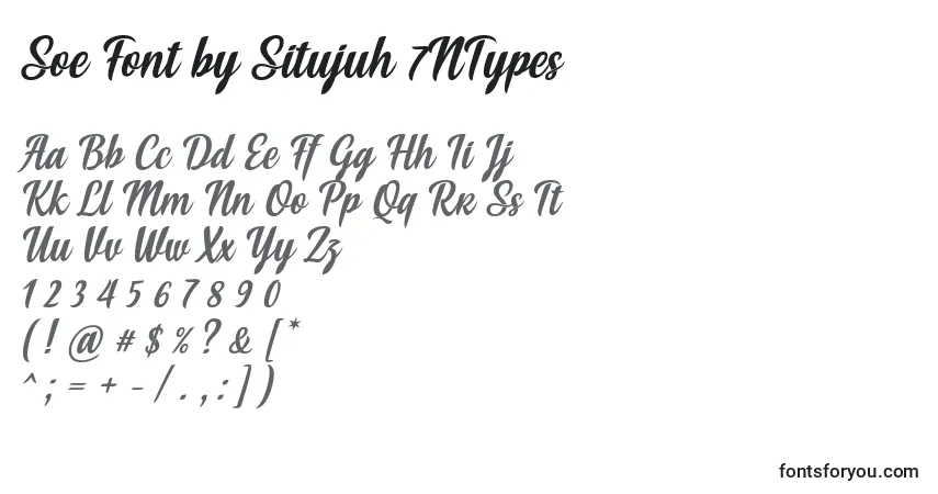 Schriftart Soe Font by Situjuh 7NTypes – Alphabet, Zahlen, spezielle Symbole