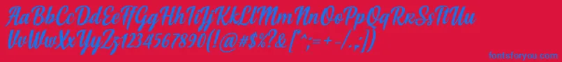 Шрифт Soe Font by Situjuh 7NTypes – синие шрифты на красном фоне