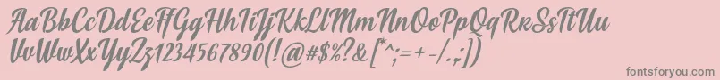 Soe Font by Situjuh 7NTypes-Schriftart – Graue Schriften auf rosa Hintergrund