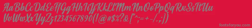 Soe Font by Situjuh 7NTypes Font – Gray Fonts on Red Background