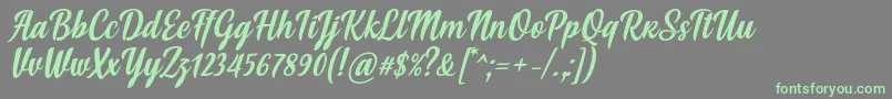 Fonte Soe Font by Situjuh 7NTypes – fontes verdes em um fundo cinza