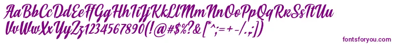 Więcej informacji o czcionce Soe Font by Situjuh 7NTypes Czcionka Soe Font by Situjuh 7NTypes – fioletowe czcionki